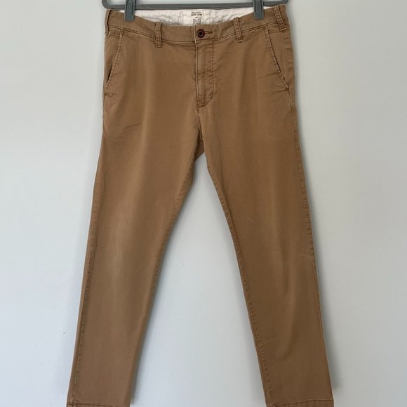 Hollister Skinny Chino dark khaki size 33x32 - Picture 2 of 3